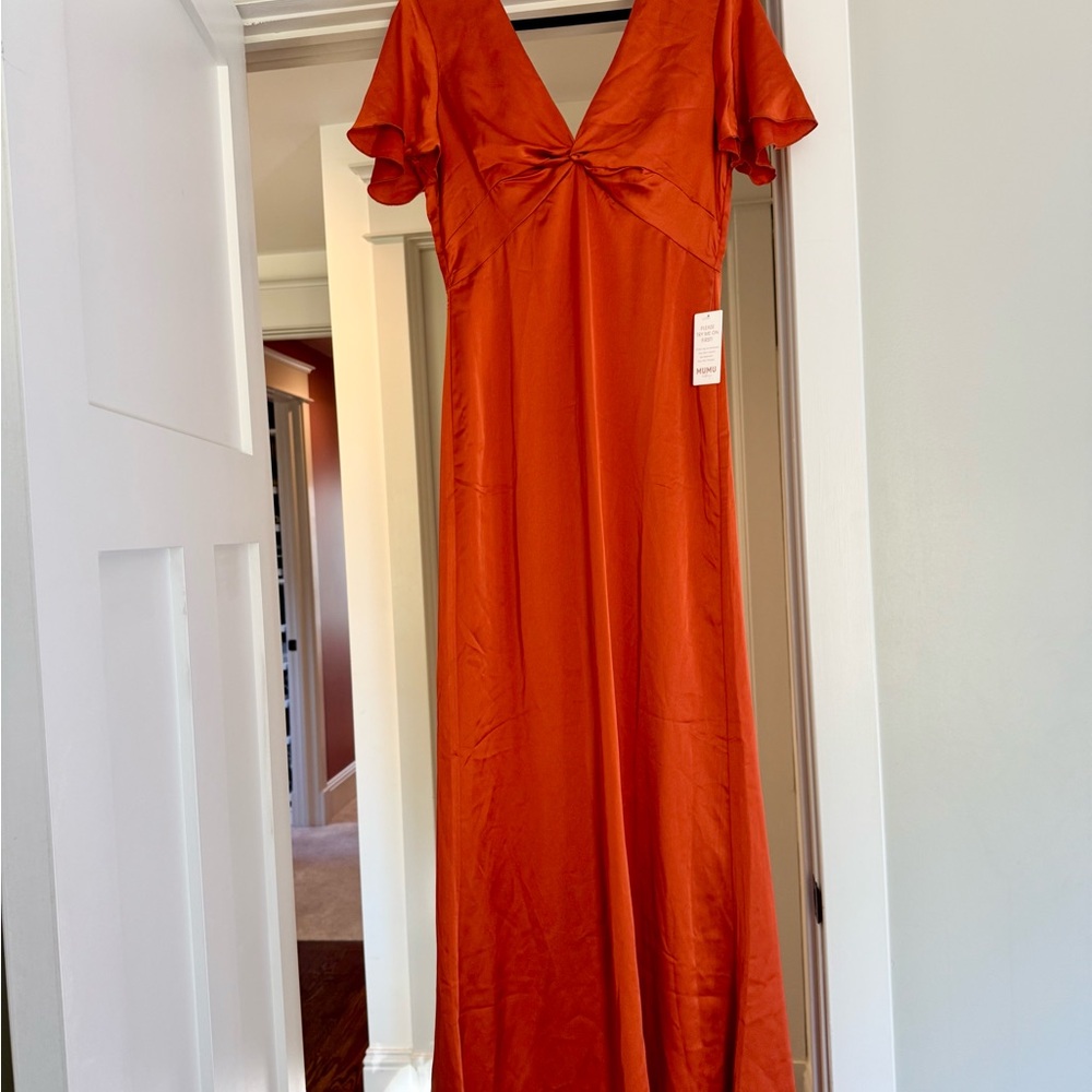 Show Me Your MuMu Bunt Orange Maxi Dress